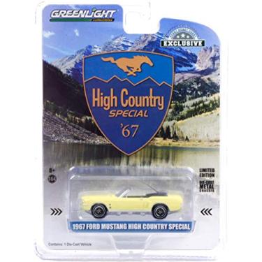Imagem de 1967 Ford Mustang Convertible Aspen Gold High Country Special Hobby Exclusive" 1/64 Diecast Model Car by Greenlight"""""""