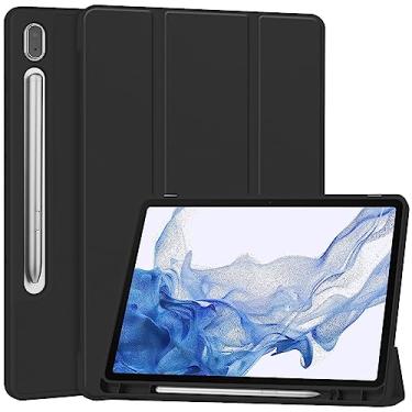 Imagem de Estojo de Capa Slim Case Smart Case Compatible with Samsung Galaxy Tab S9 Case 11inch with Built-in S Pen Holder, Multi-Angle Viewing Protective Case with Soft TPU Back, Auto Sleep/Wake Cover Capa pro