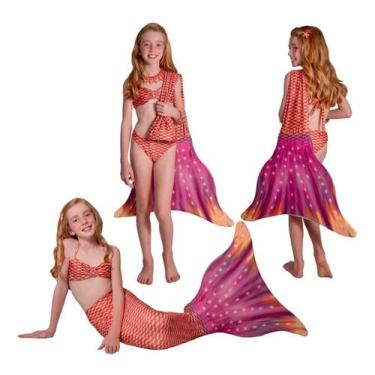 Imagem de Cauda de Sereia Completa Confortável p/ Nadar Nadadeira Eloá - Sirenit
