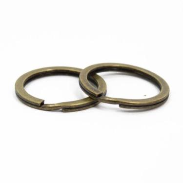 Imagem de Argola Italiana Chaveiro Ouro Velho 28mm Reforçada Níquel - 300 Peças 