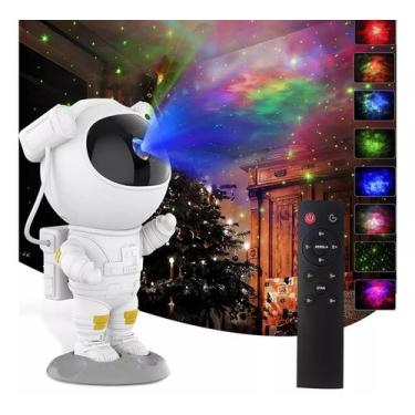 Imagem de Luminária Projetor de Luz Astronauta Galaxy Light Estrelas Natal - Nov
