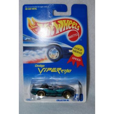 Imagem de Hot Wheels Green Metalflake Dodge Viper RT/10 #210 Gold Medal Gold Lace 1:64 Scale
