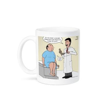 Imagem de 3dRose Caneca de cerâmica de segunda opinião médica para exame de próstata, 325 ml, multicolorida