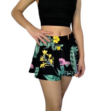 Imagem de Mini Saia Feminina Godê Elástico Estampas Sortidas Suplex Pp ao Plus S