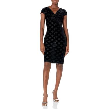 Imagem de Maggy London Vestido feminino de paetês para festas e eventos, Preto, 46