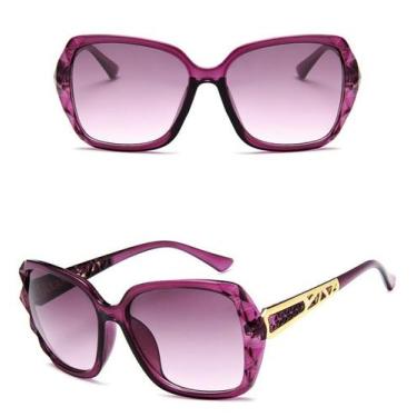 Imagem de Oculos De Sol Feminino Lilas Europa Quadrado mulher Luxo - OMG