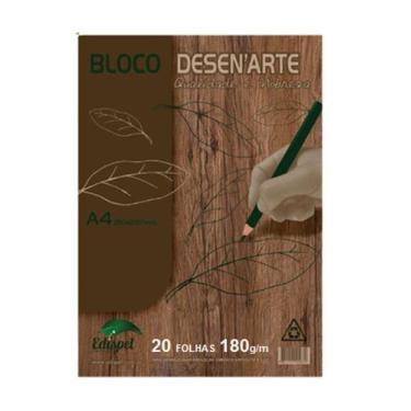 Imagem de Bloco para desenho A4 branco 180g com 20 folhas - edispel