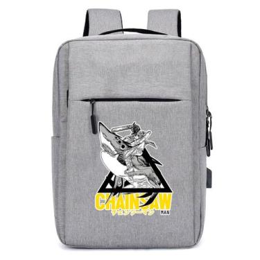 Imagem de Mochila USB Escolar Estampa Infantil Chainsaw Man Notebooks, Trabalho 