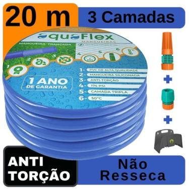 Imagem de Mangueira Jardim Antitorção 20 Metros AquaFlex + Suporte