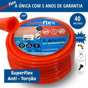 Imagem de Mangueira Anti-torção Siliconada Laranja 40 Metros Duraflex