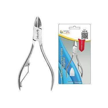 Imagem de Alicate Unha Curvo Inox NYBC Beauty Elegance Profissional Prata + Capa