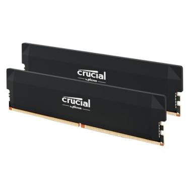 Imagem de Crucial Kit Pro DDR5 RAM 64GB (2x32GB) 6400MHz CL40, Overclocking Desktop Gaming Memory, Intel XMP 3.0 e AMD Expo - Preto CP2K32G64C40U5B