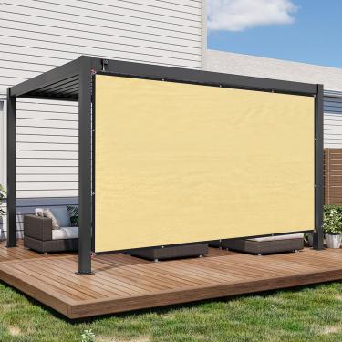 Imagem de Protetor solar Sandegoo para toldo retangular, 95% de proteção UV 185 g/m2; tecido de sombra resistente, à prova de vento, à prova de sol, à prova de sol, toldo mais de 3 anos usado ao ar livre