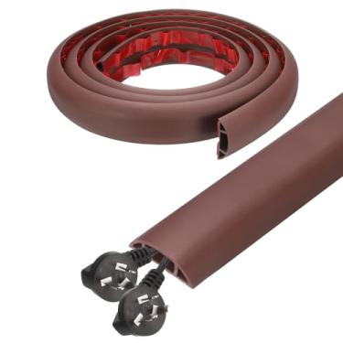 Imagem de HARFINGTON Capa de cabo de 1,8 m L 1,6 x A 0,33 Canal interno PVC esconde extensão, protetor de fios para evitar desvios de cabos, gerenciamento de cabos, café