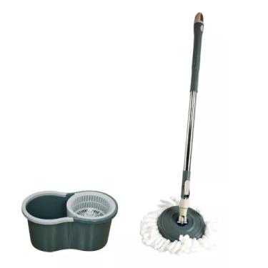 Imagem de Mop Giratório Fit Esfregão Top Cabo Inox 3 Em 1 Balde 12lts