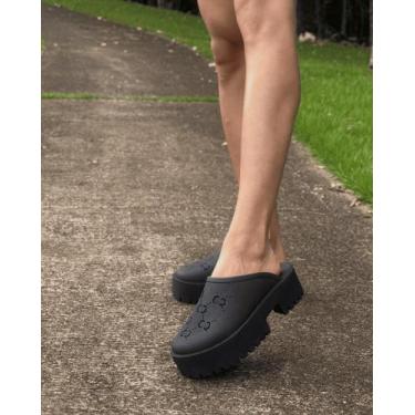 Imagem de Mule Feminino Tratorado Sola Alta Confortavel Sandalia Feminina Macia 