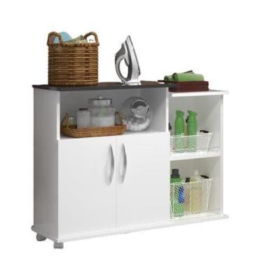 Imagem de Armário Microondas Multiuso Cozinha Bebedouro Preto - ClickForte, Bran