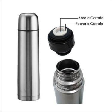 Imagem de Garrafa Em Aço Inox Com Alça De 500 Ml - CORES - MKB