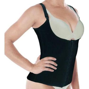 Imagem de Cinta Modeladora Feminina Com 12 Barbatanas Ajusta Postura ALÇA - PRET