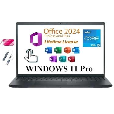 Imagem de Dell Notebook Inspiron com tela sensível ao toque, laptop de 15,6 polegadas para negócios e estudantes, laptop Windows 11 Pro, tela IPS Full HD, teclado numérico, preto carbono (Intel Core i5-1334U