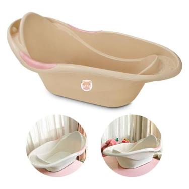 Imagem de Banheira Infantil para Bebê Bay Bear Rosa ou Azul Banheiro Kit Banho U