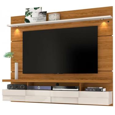 Imagem de Bancada Suspensa Com Painel Madetec Lana Com 1,82 Cm Naturale Com Off White