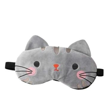 Imagem de Máscara De Dormir Tapa Olhos Descanso Bolsa Gel Gato Gatinho Para Adultos e Crianças - Gat(1,Cinza)