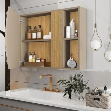 Imagem de Armário De Banheiro Com Espelho E Prateleira Carolina Mobi Shop Modern