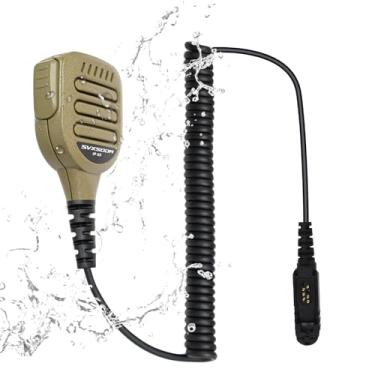 Imagem de Microfone de alto-falante de ombro para rádios XPR e DP, compatível com XPR3000/3300/3500e, DP2000/2400, design PTT durável, áudio transparente (bronze deserto)