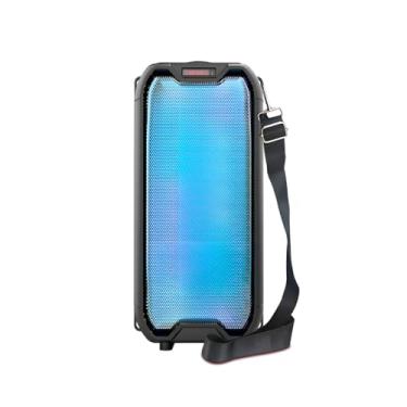 Imagem de Caixa de Som Portátil Bluetooth 5.0 com LED, Microfone e Controle Remoto, 20W, Alto-Falante 10cm, Bateria 1500mAh, Preto, 40,3x17,5x16cm