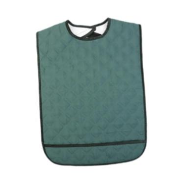 Imagem de Kokiya Babador para idosos, babador para adultos para comer, portátil, macio, com bolso, reutilizável, protetor de roupas, para escovação de dentes, Green S