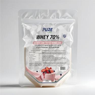 Imagem de Whey Protein Concentrado 70% 900g Pure Athletic Sabor:Iogurte com Frutas Vermelhas