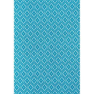 Imagem de Tecido Jacquard Estampado Arabesco Azul Turquesa - 1,40m de Largura