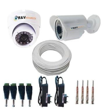 Imagem de Câmera Segurança Colorida 30M Conjunto Bull/Dome - RV SECURITY