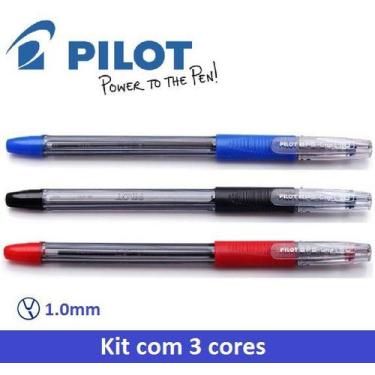 Imagem de Caneta Esferográfica BPS Grip 1.0 Pilot Kit C/3 Az/Vm/Pt