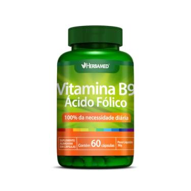 Imagem de Vitamina B9 Ácido Fólico 60 Cápsulas Herbamed