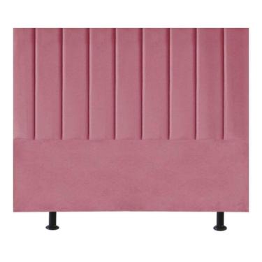 Imagem de Cabeceira Cama Box King Size Estofada 195 Cm Carla Suede Rosa