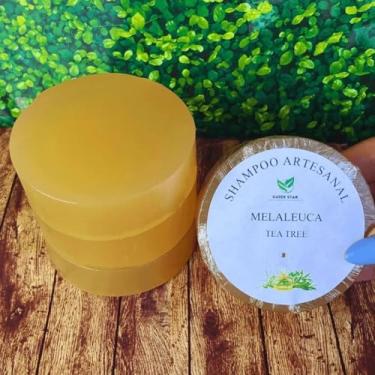 Imagem de Shampoo, xampú Sólido (barra) Vegano Melaleuca (Tea Tree) Vegano Controle de Queda, Oleosidade, Coceiras, Caspa e Dermatite Seborreica