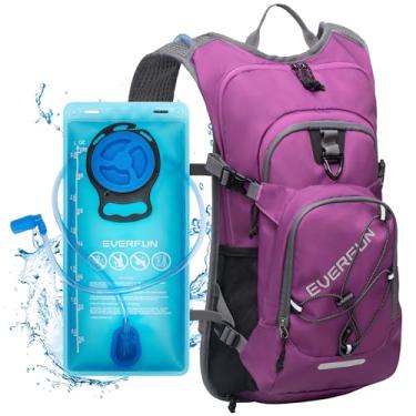 Imagem de Everfun Mochila de hidratação 18L para caminhadas com bexiga de água de 3L, mochila de hidratação isolada para mulheres e homens, mochila leve com capa de chuva para caminhadas, ciclismo, corrida
