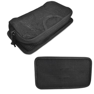 Imagem de Painel de ferramentas EDC de malha de nylon, organizador de inserção modular com suporte de gancho e laço para colete tático, expansão interna de mochila (preto)