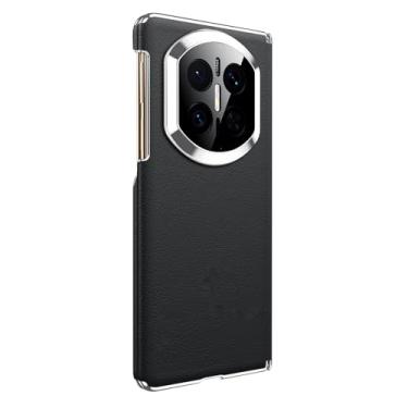 Imagem de LYJSMGZ Capa à prova de choque para Huawei Mate X7, capa protetora de lente magnética dupla central com dobradiça de corpo inteiro à prova de choque suporta carregamento sem fio, preto, Mate X7