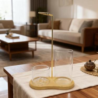 Imagem de Suporte de incenso para palitos com apanhador de cinzas de vidro – Queimador de incenso voador de cabeça para baixo e organizador de armazenamento de bastão, ideal para meditação, ioga, decoração de