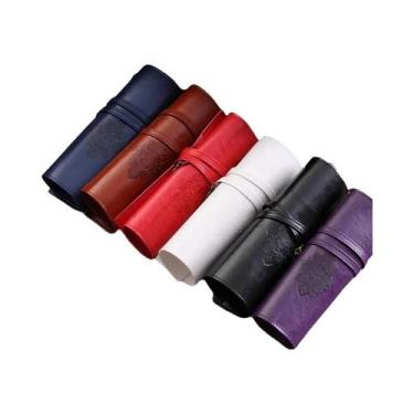 Imagem de Estojo De Lápis Vintage Em Couro PU Impermeável Bolsa De Lápis Para Es