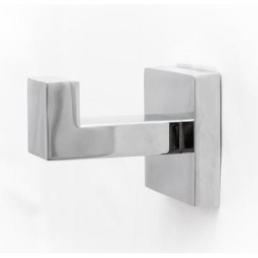 Imagem de Cabide Quadrado Inox Para Banheiro Cromado - SAMER METAIS