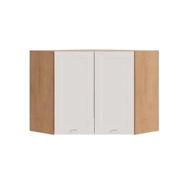 Imagem de Armário Aéreo Canto Obliquo 2 Portas Riviera Branco 75x75x66 cm CD-685 Ditália