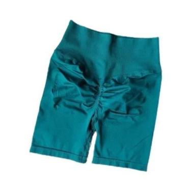 Imagem de Shorts de Yoga Feminino Cintura Alta - Sem Costura, Controle de Barrig