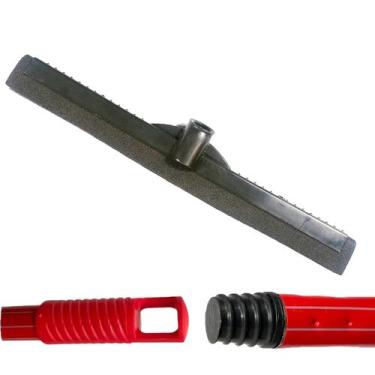 Imagem de Kit RODO 60cm Borracha Dupla EVA Resistente + Cabo de Vassoura Rodo 12