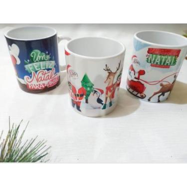 Imagem de canecas personalizadas com tema de natal - bella lembranças