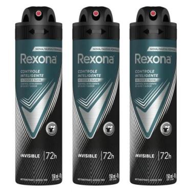 Imagem de Kit 3 Desodorantes Rexona Invisible Controle Inteligente De Odor e Suo