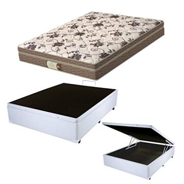 Imagem de Cama Box C/Baú Casal + Colchão Mola Ensacada Probel Style Pillow Euro Casal